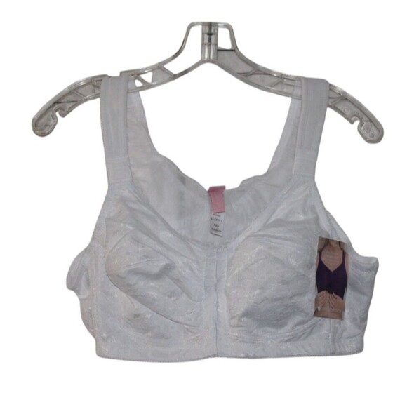 Comfort Choie 42B White Cotton Bra Front Close Soft Cup - Picture 3 of 7